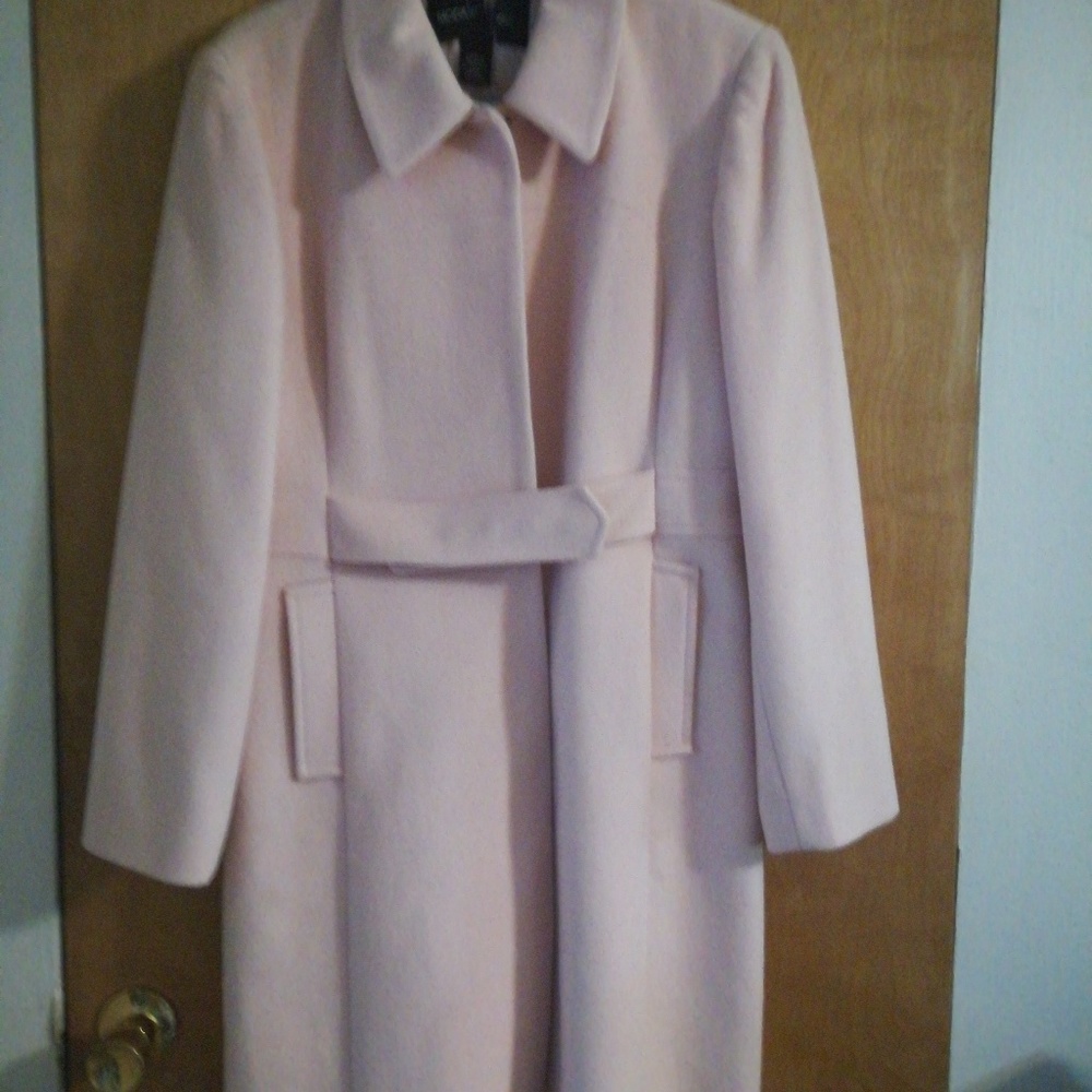 MODA International knee light wool coat Blush 14P